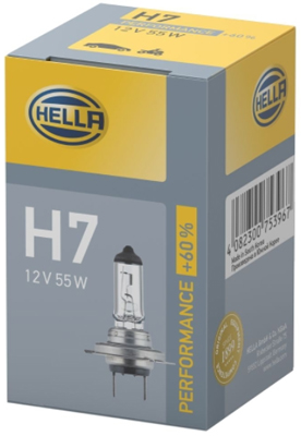 HELLA Glühlampe, Nebelscheinwerfer Fernscheinwerfer PERFORMANCE UP TO 60% 8gh223498231 H7