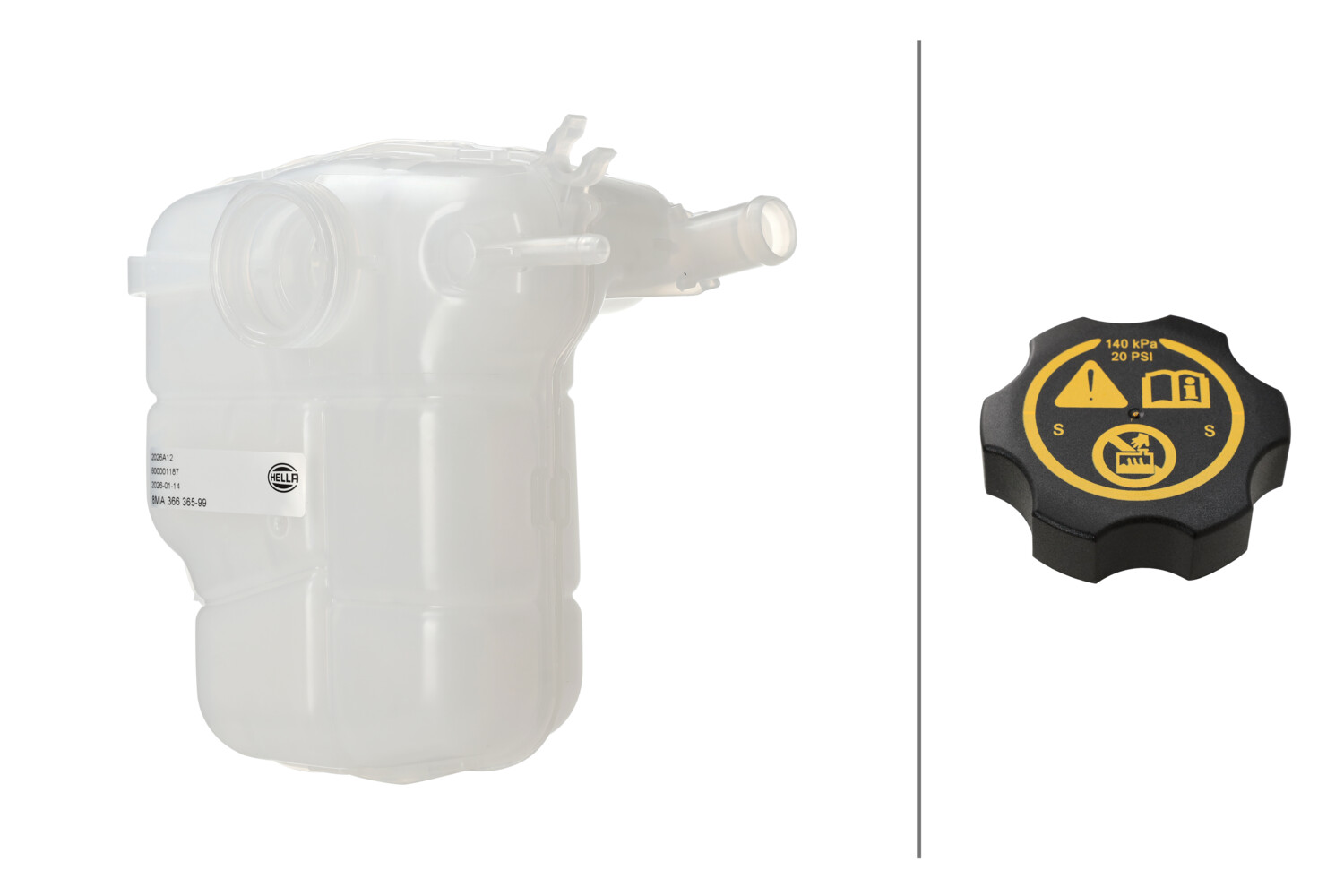 HELLA Ausgleichsbehälter, Kühlmittel 8ma366365991 für Opel CHEVROLET