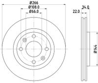 HELLA Bremsscheibe "PRO", Art.-Nr. 8DD 355 108-351