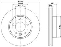 HELLA Bremsscheibe "PRO", Art.-Nr. 8DD 355 109-741