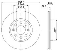 HELLA Bremsscheibe "PRO", Art.-Nr. 8DD 355 112-581