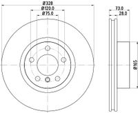 HELLA Bremsscheibe "PRO", Art.-Nr. 8DD 355 119-531