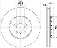 HELLA Bremsscheibe "PRO High Carbon", Art.-Nr. 8DD 355 120-681