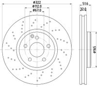 HELLA Bremsscheibe "PRO High Carbon", Art.-Nr. 8DD 355 122-911