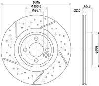 HELLA Bremsscheibe "PRO High Carbon", Art.-Nr. 8DD 355 123-471