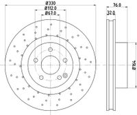 HELLA Bremsscheibe "PRO High Carbon", Art.-Nr. 8DD 355 127-461