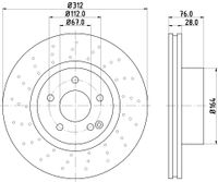 HELLA Bremsscheibe "PRO High Carbon", Art.-Nr. 8DD 355 127-471