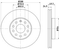 HELLA Bremsscheibe "PRO High Carbon", Art.-Nr. 8DD 355 128-001