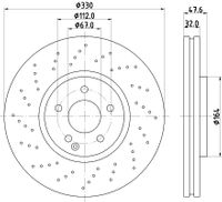 HELLA Bremsscheibe "PRO High Carbon", Art.-Nr. 8DD 355 128-151