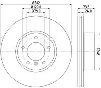 HELLA Bremsscheibe "PRO High Carbon", Art.-Nr. 8DD 355 128-921