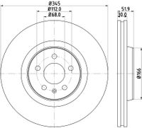 HELLA Bremsscheibe "PRO High Carbon", Art.-Nr. 8DD 355 129-221
