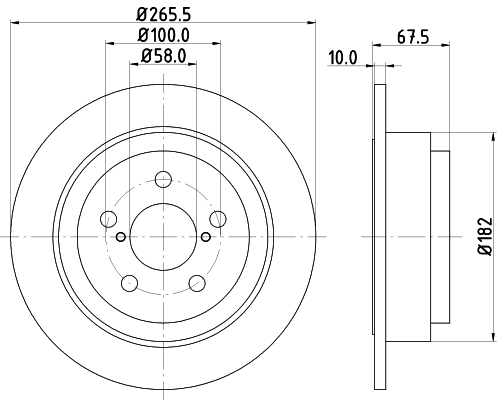 Don Bremsscheibe Pcd13152 266Mm 10Mm Für Saab Subaru