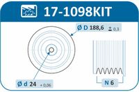 IJS-Group Riemenscheibensatz, Kurbelwelle "Technology & Quality, Made in Spain", Art.-Nr. 17-1098KIT