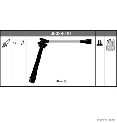 HERTH+BUSS JAKOPARTS Zündleitungssatz j5388019 für Fiat Suzuki