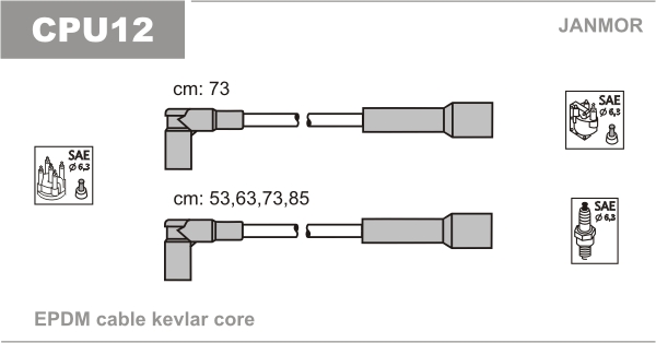 JANMOR Zündleitungssatz cpu12