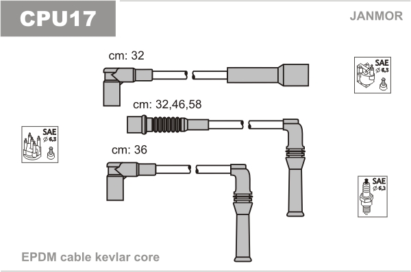 JANMOR Zündleitungssatz cpu17