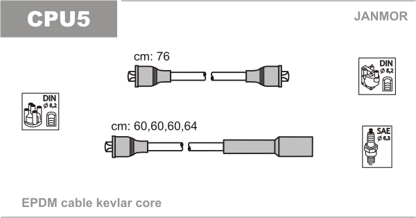 JANMOR Zündleitungssatz cpu5