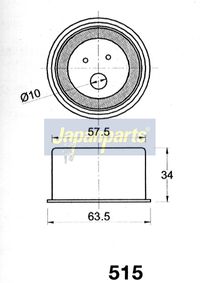 JAPANPARTS Riemenspanner, Zahnriemen, Art.-Nr. BE-515