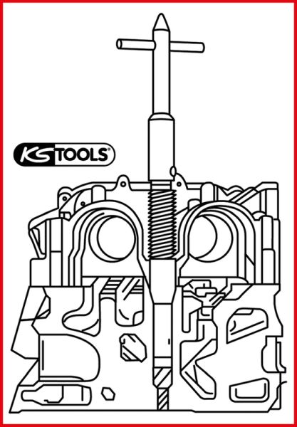KS TOOLS Reinigungs-/Fräswerkzeug, CR-Injektorschacht 1521392
