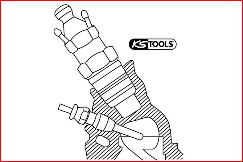 KS TOOLS Ratschen-Doppelringschlüssel, Glühkerze 5030812