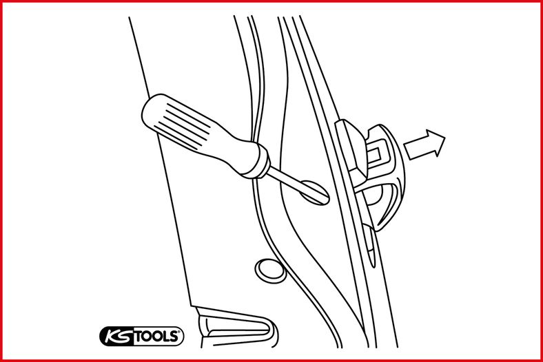 KS TOOLS Lösezange, Türgriff-/Fensterkurbelsicherung 1501609