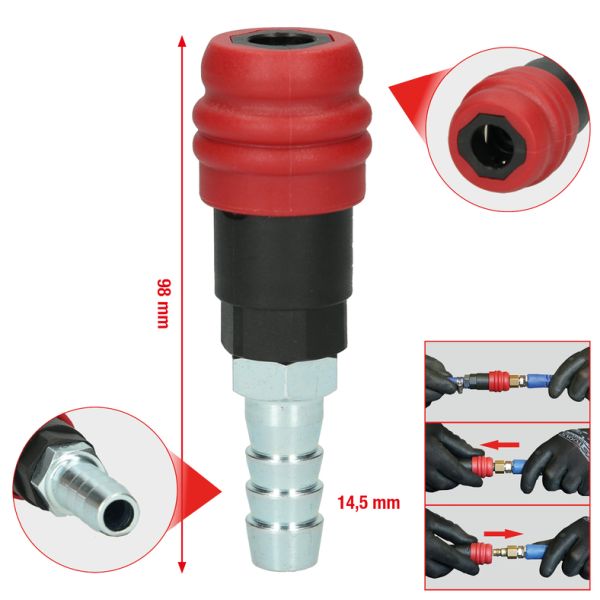KS TOOLS Verbindungs-/Verteilerstück, Drucklufttechnik 9999098