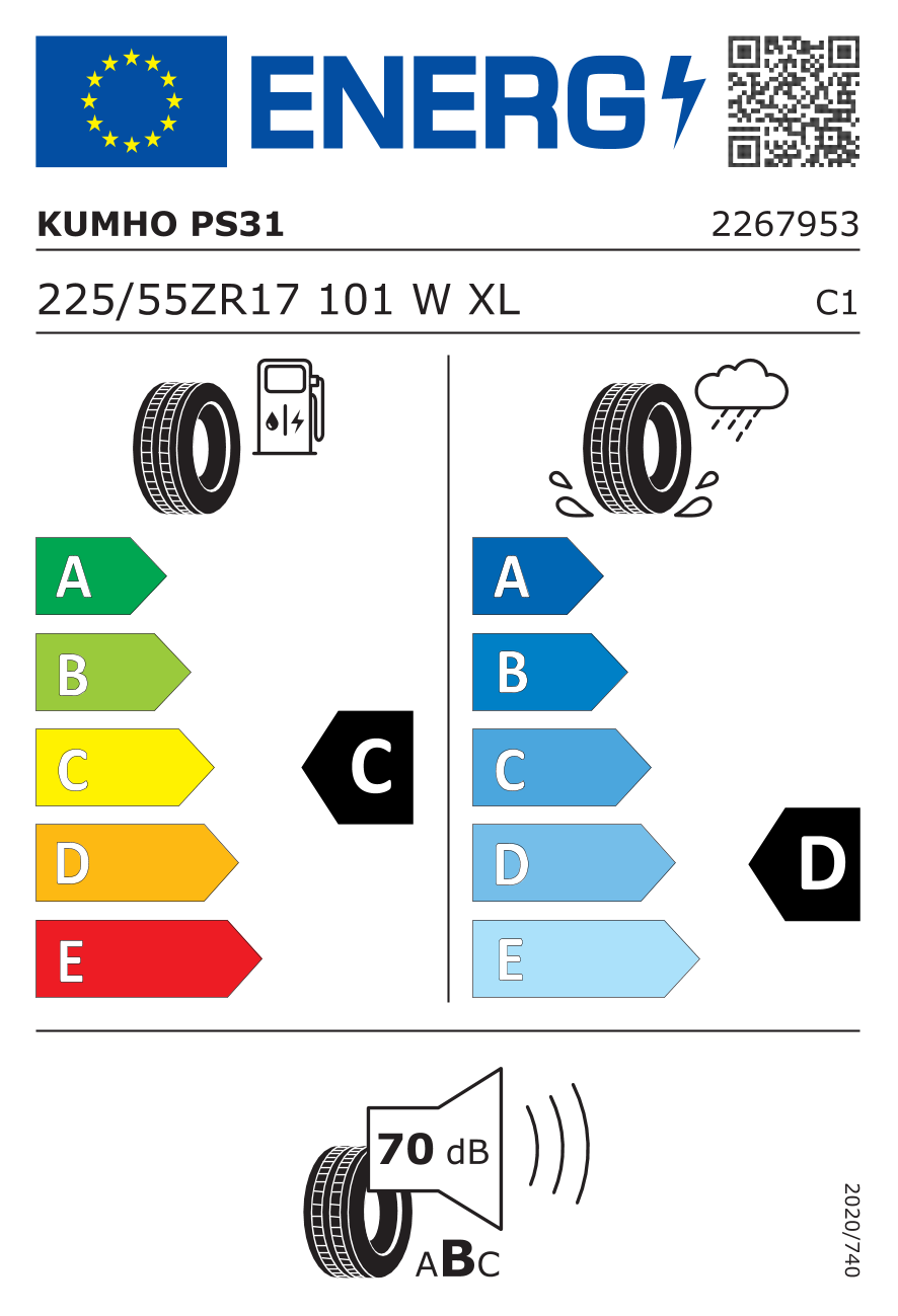 Kumho KUMHO REIFEN Sommerreifen 225/55 R17 101W XL - Ecsta PS31 2267953 225/55 R17