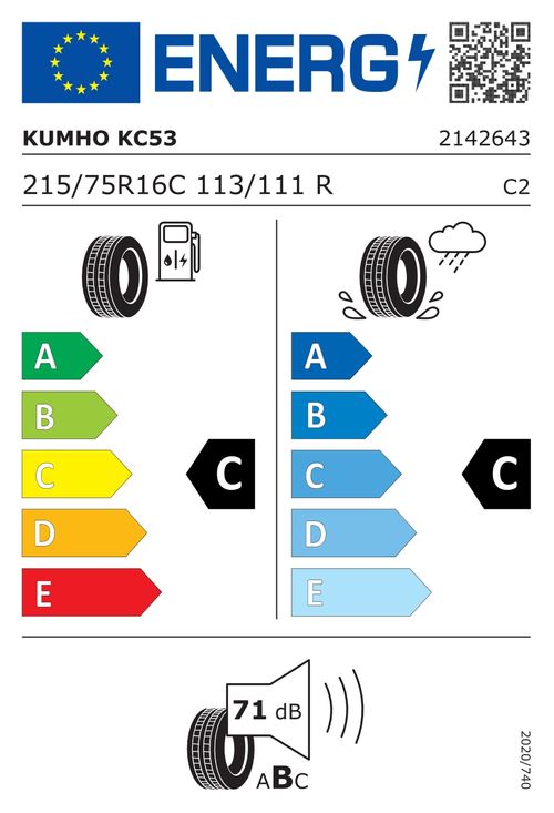 KUMHO REIFEN 215/75R16 113/111R - PorTran KC53