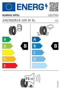 Kumho Sommerreifen "245/50R19 105W - Crugen HP91", Art.-Nr. 2227703