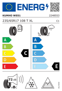 Kumho Winterreifen "[Kumho] 235/65R17 108T - WinterCraft SUV ice WS51", Art.-Nr. 2248553