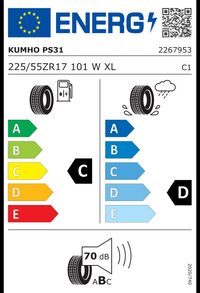 Kumho Sommerreifen "225/55 R17 101W XL - Ecsta PS31", Art.-Nr. 2267953