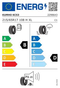 Kumho Sommerreifen "215/65 R17 108H XL HYUNDAI Staria - PorTran KC53", Art.-Nr. 2298643