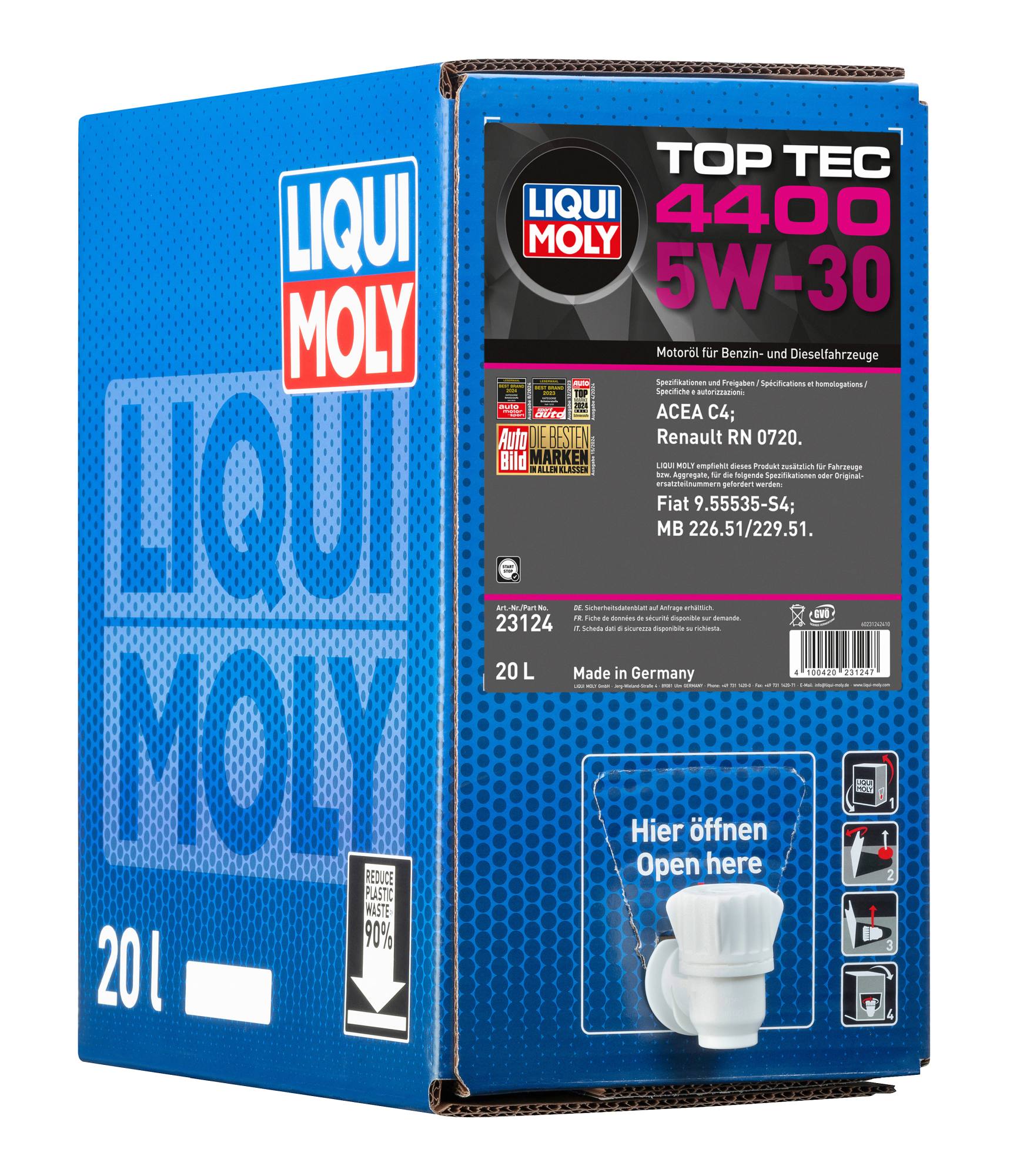 LIQUI MOLY Motoröl Top Tec 4400 5W-30 [20 L] 23124 20l
