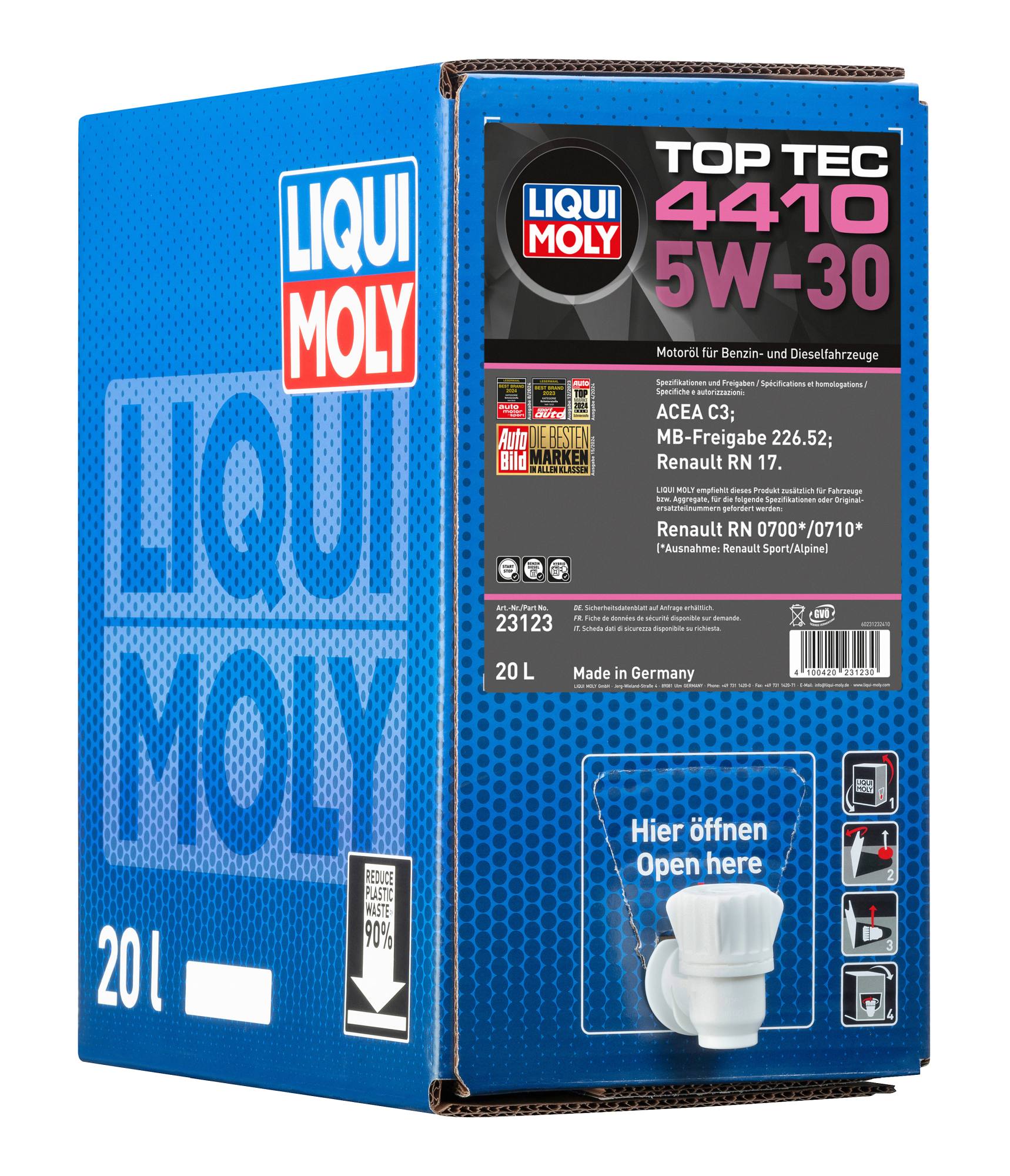 LIQUI MOLY Motoröl Top Tec 4410 5W-30 [20 L] 23123 20l