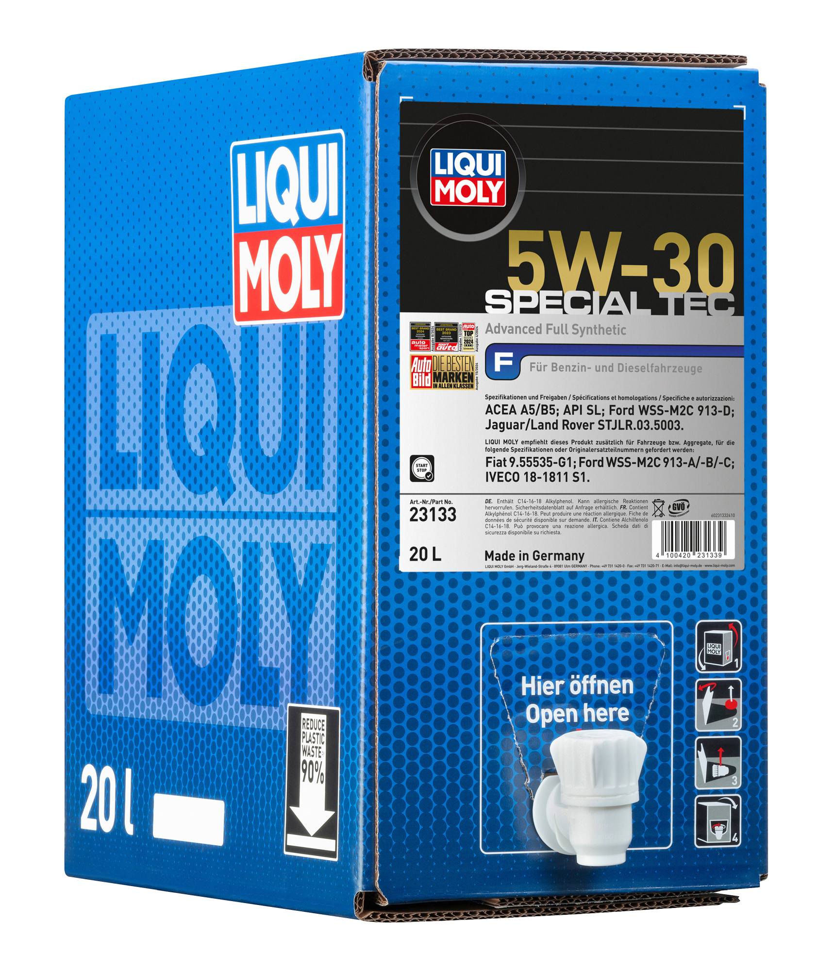 LIQUI MOLY Motoröl Special Tec F 5W-30 [20 L] 23133 20l