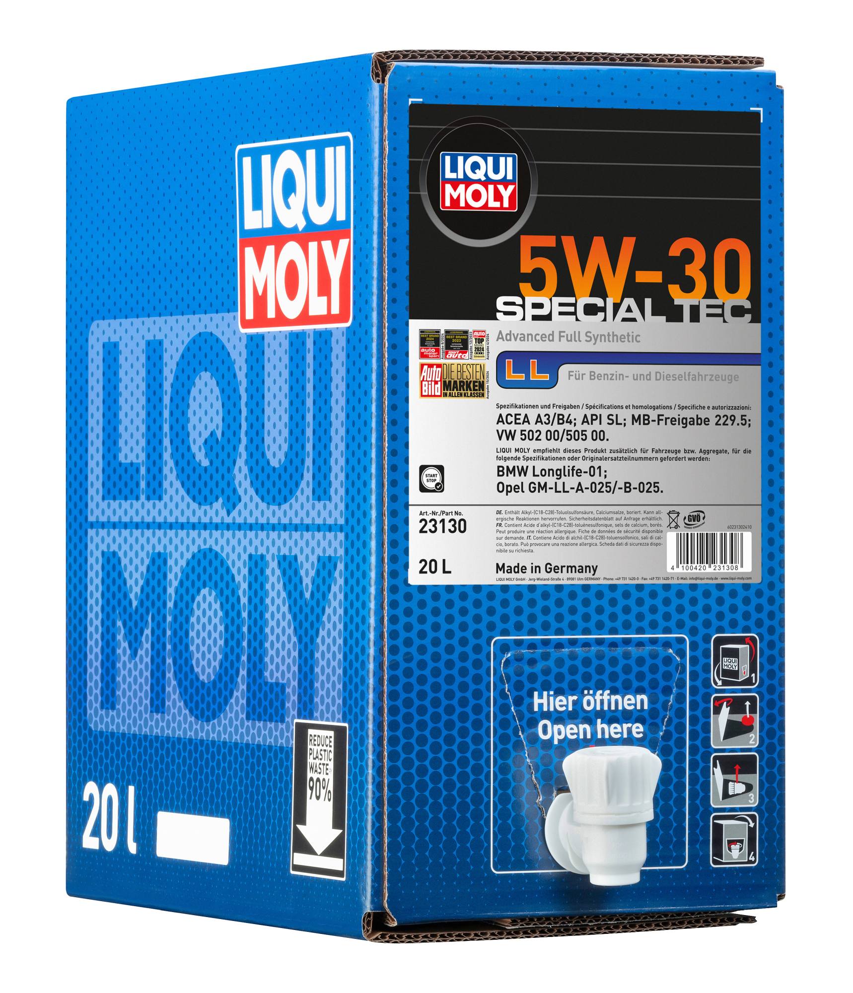 LIQUI MOLY Motoröl Special Tec LL 5W-30 [20 L] 23130 20l