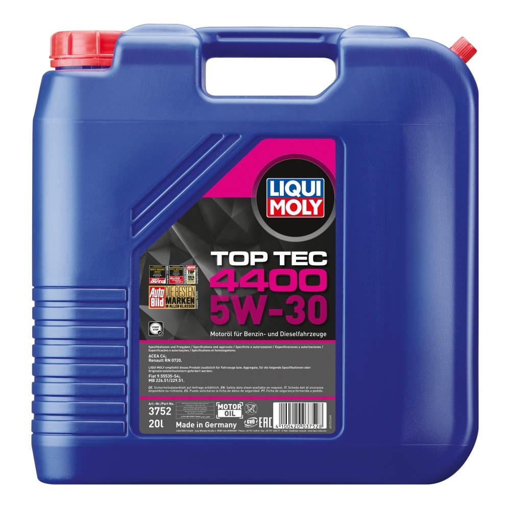 LIQUI MOLY Motoröl Top Tec 4400 5W-30 [20L] 3752 20l