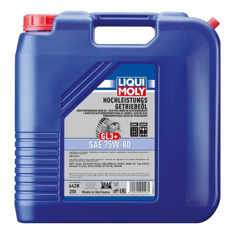 LIQUI MOLY Hochleistungs-Getriebe�l GL3+ SAE 75W-80 20 Liter Kanister