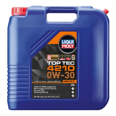 LIQUI MOLY Motoröl Top Tec 4210 0W-30 [20 L] 21606 20l