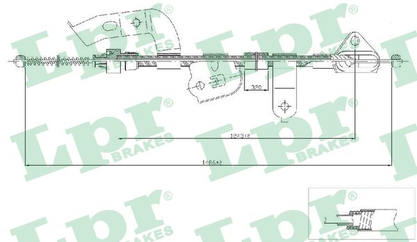 Lpr Seilzug, Feststellbremse C0132b Für Peugeot