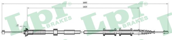 LPR Seilzug, Feststellbremse c0180b für Fiat