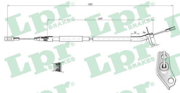 LPR Seilzug, Feststellbremse c0446b für Mercedes VW