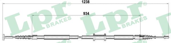 LPR Seilzug, Feststellbremse c0474b für Fiat