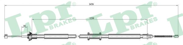 LPR Seilzug, Feststellbremse c0521b für Fiat