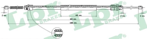 LPR Seilzug, Feststellbremse c0740b für RENAULT
