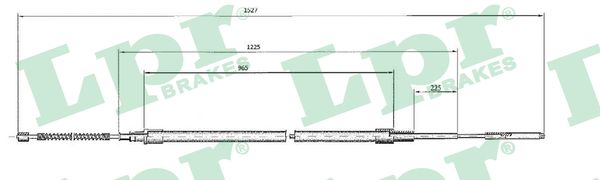 LPR Seilzug, Feststellbremse c0964b für VW