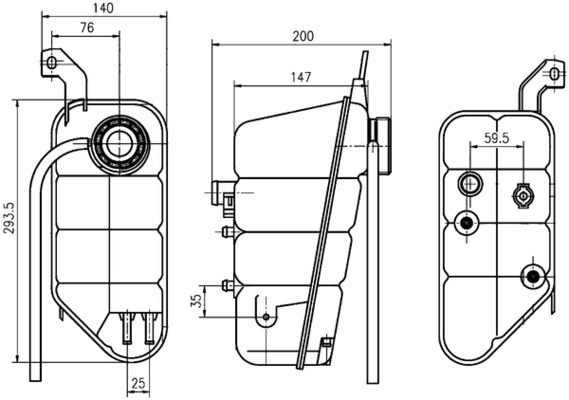 MAHLE Ausgleichsbehälter, Kühlmittel crt118000s für Mercedes