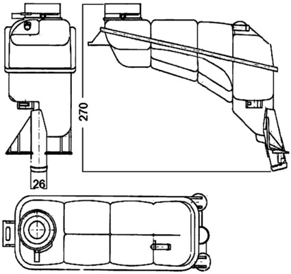 MAHLE Ausgleichsbehälter, Kühlmittel crt117000s für Mercedes