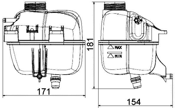 MAHLE Ausgleichsbehälter, Kühlmittel crt87001s für MINI