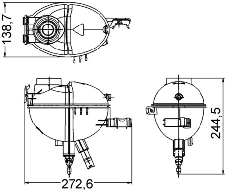 MAHLE Ausgleichsbehälter, Kühlmittel crt209000s für Mercedes